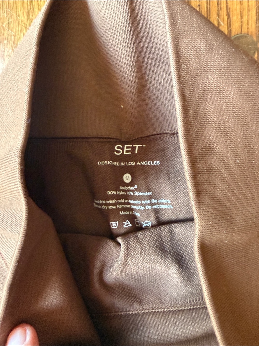 Set Active seamless brown leggings size medium - Picture 3 of 5